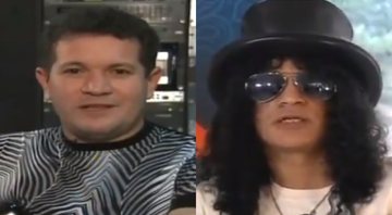 Montagem de Ximbinha e Slash (Foto: Reprodução/Twitter)