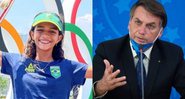 Montagem de Rayssa Leal (Foto: Reprodução/Instagram) e Jair Bolsonaro Foto: Andressa Anholete / Getty Images)