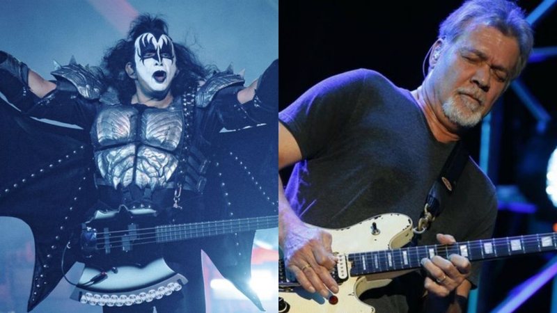 Montagem de Gene Simmons (Foto: Amy Harris / Invision / AP) e Eddie Van Halen (Foto: Rick Scuteri/AP)