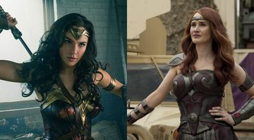 Gal Gadot em Mulher-Maravilha e Dominique McElligott como Rainha Maeve (foto 1: reprodução Warner | Foto 2: Reprodução/IMDb)