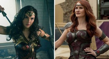 Gal Gadot em Mulher-Maravilha (Foto: Warner/Reprodução) e Rainha Maeve (Foto: Reprodução/Amazon Prime Video)