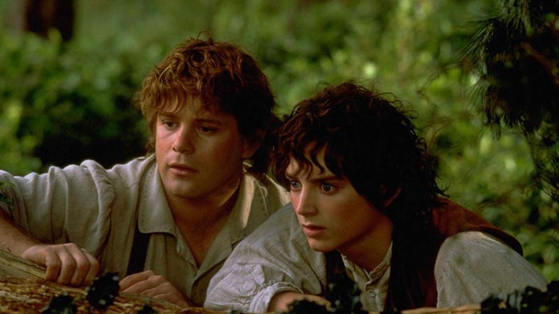 Sean Astin e Elijah Wood O Senhor dos Anéis: A Sociedade do Anel (Foto: Divulgação)