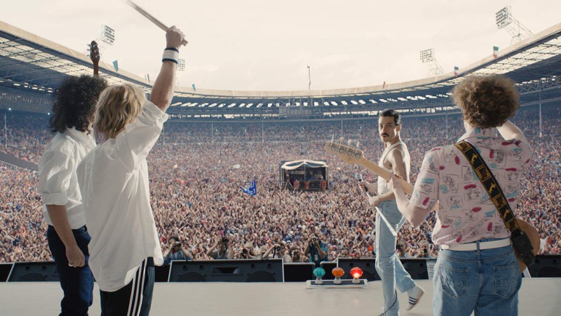 Cena do filme Bohemian Rhapsody que recriou o Live Aid (Foto: Reprodução/ Fox)