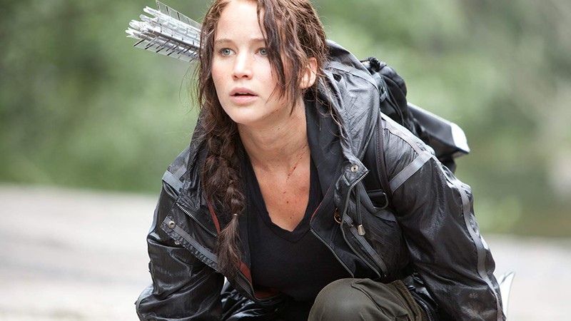 Jennifer Lawrence como Katniss Everdeen em Jogos Vorazes (2012)