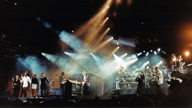 Pink Floydno palco em Knebworth, em 30 de junho de 1990 (Foto: Pete Still/Redferns/Getty Images/Rolling Stone EUA)