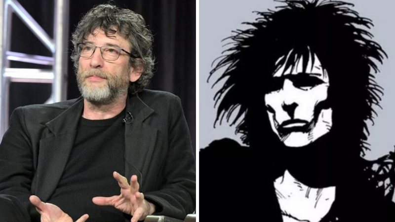 Neil Gaiman (Foto: Charley Gallay/Getty Images para Starz) e Sandman (Foto: Reprodução/DC Comics-Vertigo)