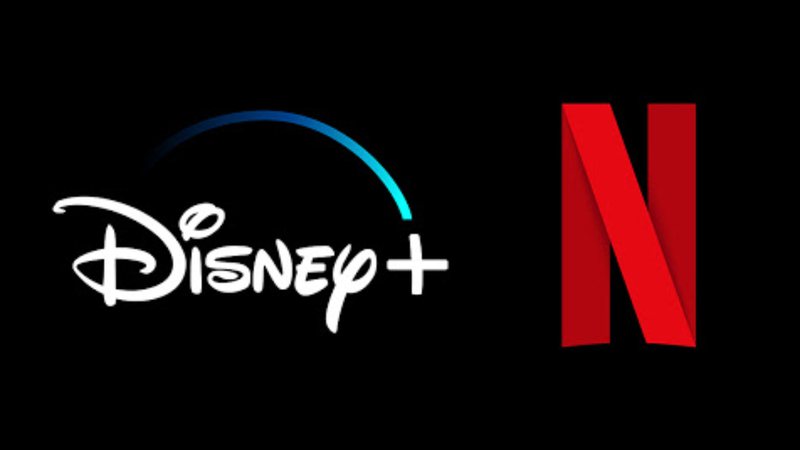 Logos da Disney+ e Netflix (foto: reprod.)