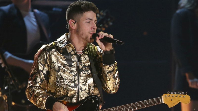 Nick Jonas no palco do Grammy 2020 (Foto: Matt Sayles / Invision / AP)