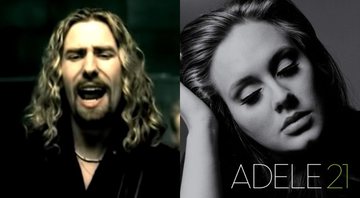 Clipe de "This is How You Remind Me", do Nickelback e a Capa de 21, da Adele (Fotos: Reprodução)