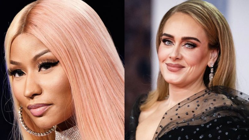 Nicki Minaj (Foto: Frazer Harrison/Getty Images) e Adele (Foto: Getty Images/Reprodução)