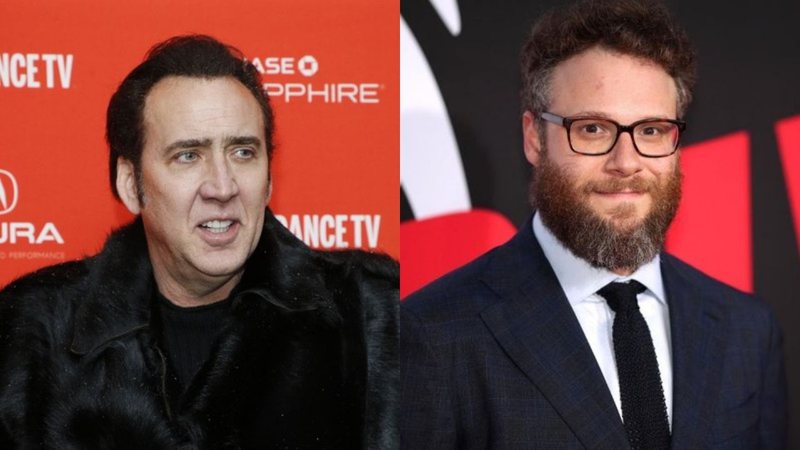 Nicolas Cage (Foto: Danny Moloshok/Invision/AP) / Seth Rogen (Foto: Getty Images / Christopher Polk / Equipe)