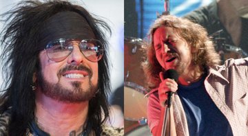 Nikki Sixx (Foto: Arthur Mola / Invision / AP) e Eddie Vedder do Pearl Jam (Foto: Kevin Winter/Getty Images)