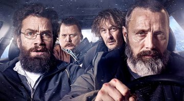 Nikolaj Lie Kaas, Nicolas Bro, Lars Brygmann e Mads Mikkelsen em Loucos por Justiça (Foto: Divulgação)