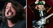 Dave Grohl (Foto: Greg Allen/AP) e Angus Young, do AC/DC (Foto: Kevin Winter / Getty Images)