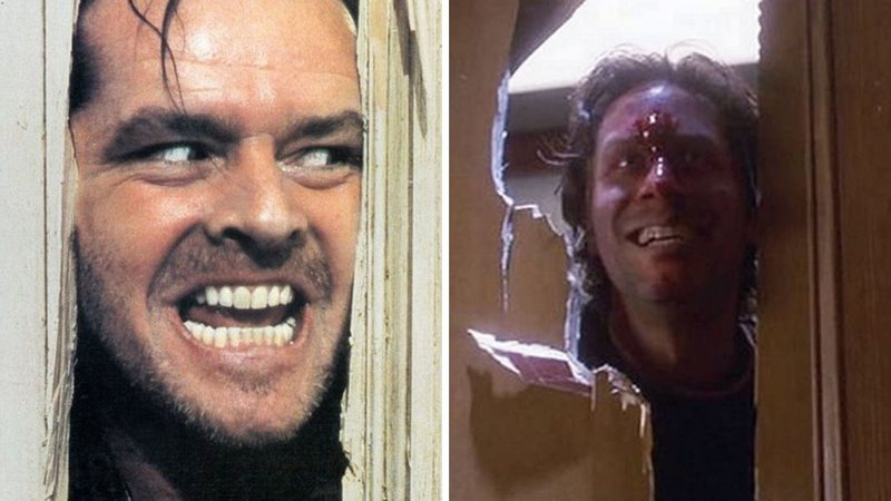 Jack Nicholson em O Iluminado (Foto: Reprodução) e Steven Weber como Jack Torrance (Foto: Reprodução/ABC)