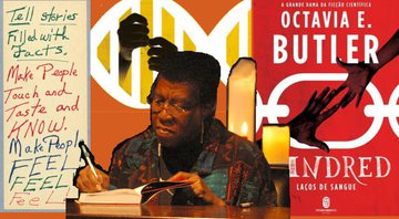 Octavia Butler, quadro escrito pela autora, Kindred: Laços de Sangue e Ritos de Passagem (foto: montagem)