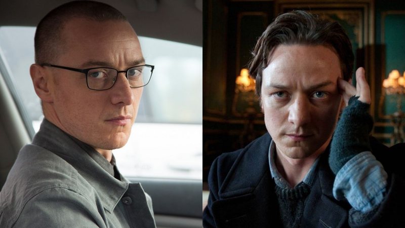 Montagem de James McAvoy em Fragmentado e X-Men (Reprodução)