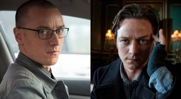 Montagem de James McAvoy em Fragmentado e X-Men (Reprodução)