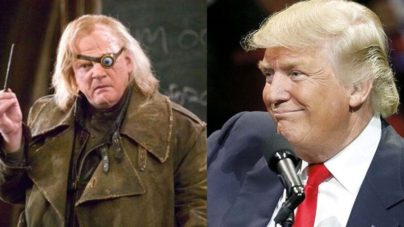 Brendan Gleeson e Donald Trump (Foto 1: Divulgação | Foto 2: AP)