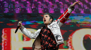 Olyver Sykes durante show do Bring Me The Horizon no Lollapalooza Chile (Foto: Marcelo Hernandez/ Getty Images)