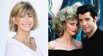 Olivia Newton-John (Foto: Divulgação) e pôster de Grease (Foto: Divulgação)