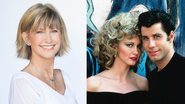 Olivia Newton-John (Foto: Divulgação) e pôster de Grease (Foto: Divulgação)