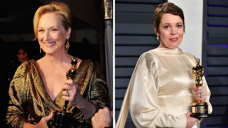 Meryl Streep (Foto: Getty Images / Kevork Djansezian / Equipe) e Olivia Colman (Foto: Getty Images / Dia Dipasupil / Equipe)