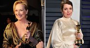 Meryl Streep (Foto: Getty Images / Kevork Djansezian / Equipe) e Olivia Colman (Foto: Getty Images / Dia Dipasupil / Equipe)