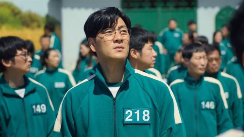 Park Hae-soo como Cho Sang-Woo em Round 6 (Foto: Reprodução / Netflix)