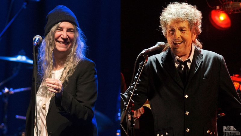 Patti Smith (Foto: Owen Sweeney Invision / AP) e Bob Dylan (foto: Chris Pizzello/AP)