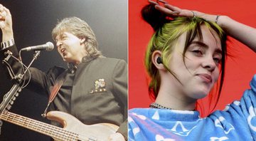 Montagem de Paul McCartney e Billie Eilish (Foto 1: Tim Sharp / AP | Foto 2: Britta Pedersen/DPA/AP Images