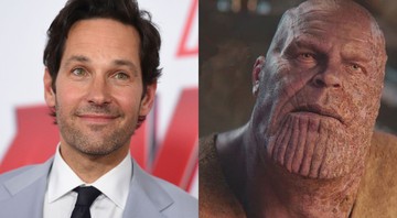 Montagem com Paul Rudd (Foto: Jordan Strauss/Invision/AP) e Thanos, personagem de Josh Brolin em Vingadores (Reprodução)