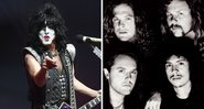 Paul Stanley (Foto: Kevin Winter/Equipe) e Metallica (Foto: Divulgação)