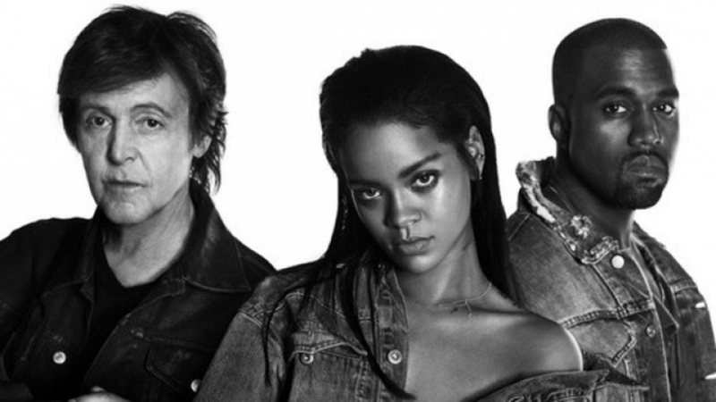 Paul McCartney, Rihanna e Kanye West (Foto: Reprodução)