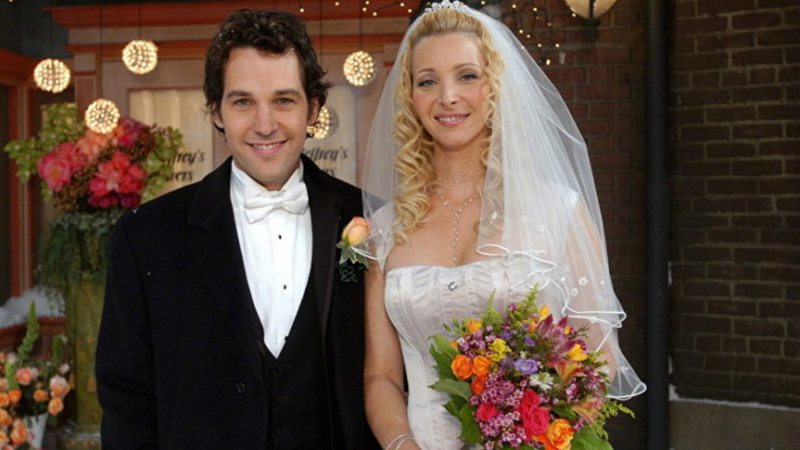 Paul Rudd como Mike e Lisa Kudrow como Phoebe em Friends (Foto: Reprodução)