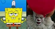 Pennywise em It: A Coisa e Bob Esponja (Foto: Reprodução/Youtube/ Foto 2: Reprodução)