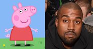 Peppa Pig (Foto: reprodução)/ Kanye West (foto: Getty Images/Vivien Killiea)