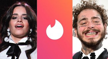 Camila Cabello, símbolo Tinder, Post Malone (Foto 1: Mediapunch/Rex/Shutterstock/AP Images | Foto 2: Divulgação | Foto 3: Jordan Strauss/Invision/AP)