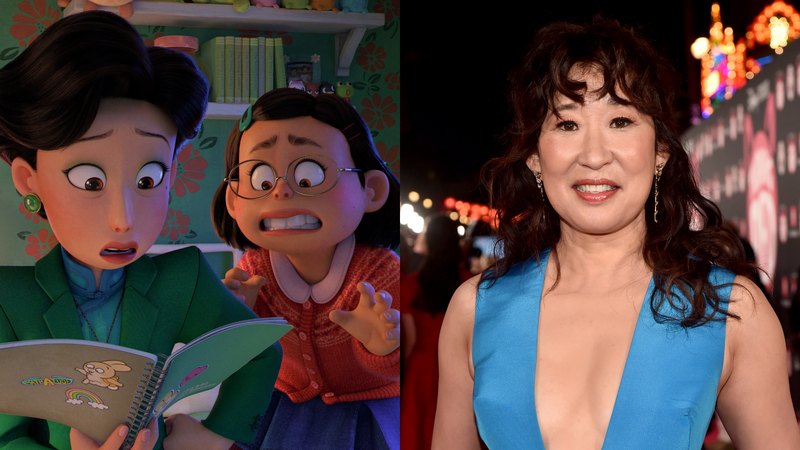 Ming Lee e Mei Lee de Red: Crescer é Uma Fera (Foto: Divulgação / Disney / Pixar) | Sandra Oh (Foto: Alberto E. Rodriguez / Getty Images)