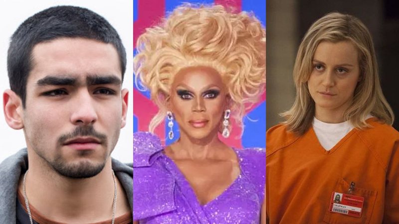 Omar Shanaa, de Elite, RuPaul e Piper Chapman de Orange is the new Black (Foto: Reprodução)