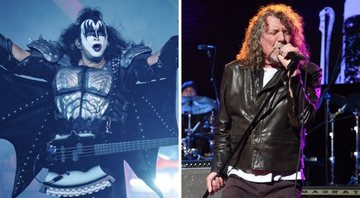 Gene Simmons (Foto: Amy Harris/Invision/AP) e Robert Plant (Foto: Jamie McCarthy/Getty Images)