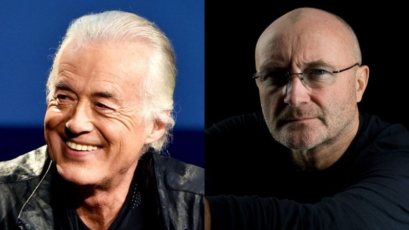 Jimmy Page (Foto: Kevin Winter/Getty Images) e Phil Collins (Foto: Des Willie/ Redferns/ Getty Images)