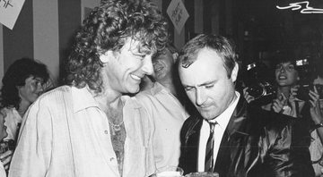 Robert Plant, do Led Zeppelin, e Phil Collins (Foto: Gary Gershoff / MediaPunch/IPX)