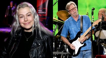 Phoebe Bridgers (Foto: Randy Shropshire/Getty Images for PEN America) e Eric Clapton (Foto: Kevin Winter/Getty Images)