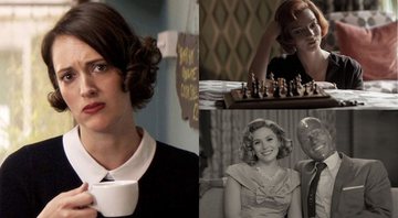 Phoebe Waller-Bridge em cena de Fleabag (Foto: Reprodução / Amazon Prime), Anya Taylor-Joy em O Gambito da Rainha (Foto: Reprodução), WandaVision (Foto: Divulgação / Disney+)