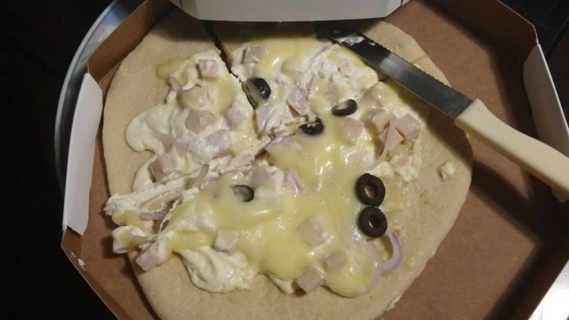 "Pizza triste" do Subway (Foto: Reprodução/Twitter)