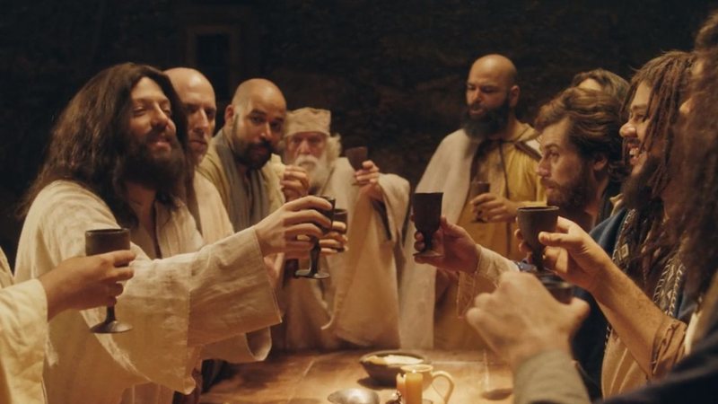 Cena de 'A Primeira Tentação de Cristo', especial de Natal do Porta dos Fundos (Foto: Reprodução/ Netflix)