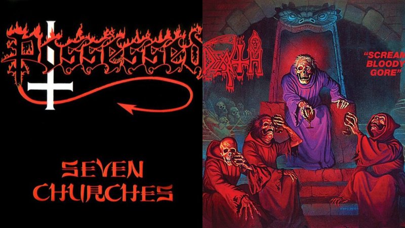 Disco do Possessed e disco do Death (Fotos: Reprodução)