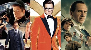 Pôsteres de Kingsman: Serviço Secreto, Kingsman: O Círculo Dourado e King's Man: A Origem (Foto: Reprodução /Twitter /Divulgação)