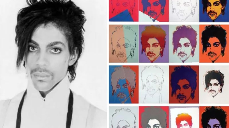 Prince (Foto: Lynn Goldsmith / Reprodução), Prince, por Andy Warhol (Foto: Reprodução / Suprema Corte)